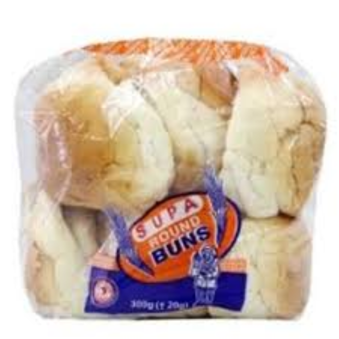 SUPA HOT LOAF ROUND BUNS 350G